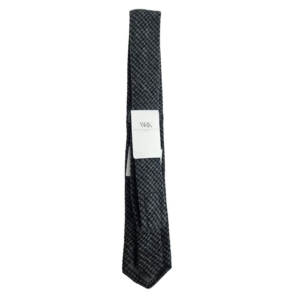WRK Mens Gray Tie Wool Necktie 60"  Work Rest Karma - Picture 2 of 4